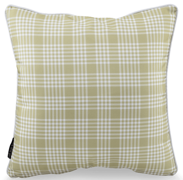 Neutral Outdoor Cushions - Mad About Plaid