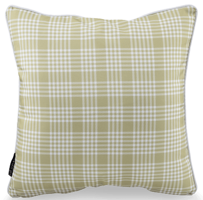 Neutral Outdoor Cushions - Mad About Plaid