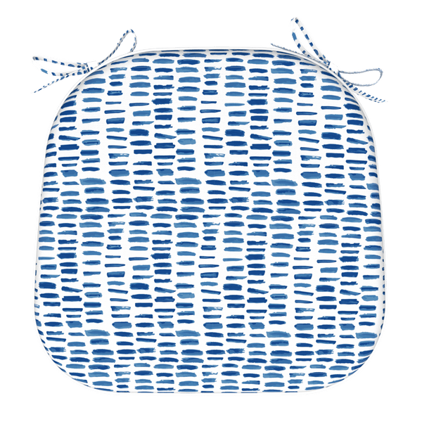 Rounded Outdoor Chair Pad - Summer Rain