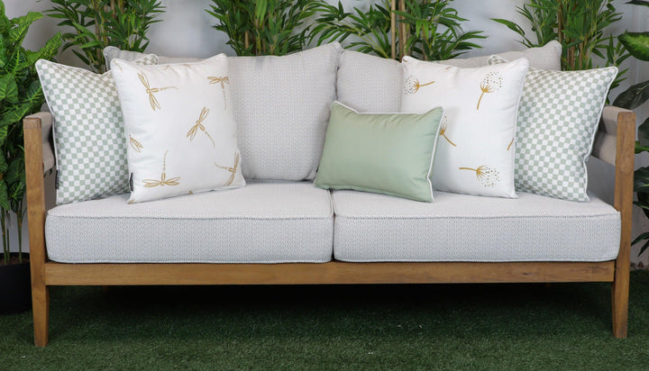 Hamptons Outdoor Cushions | Green Outdoor Cushions | Neutral Outdoor Cushions | Nature's Nook Stylist Selection