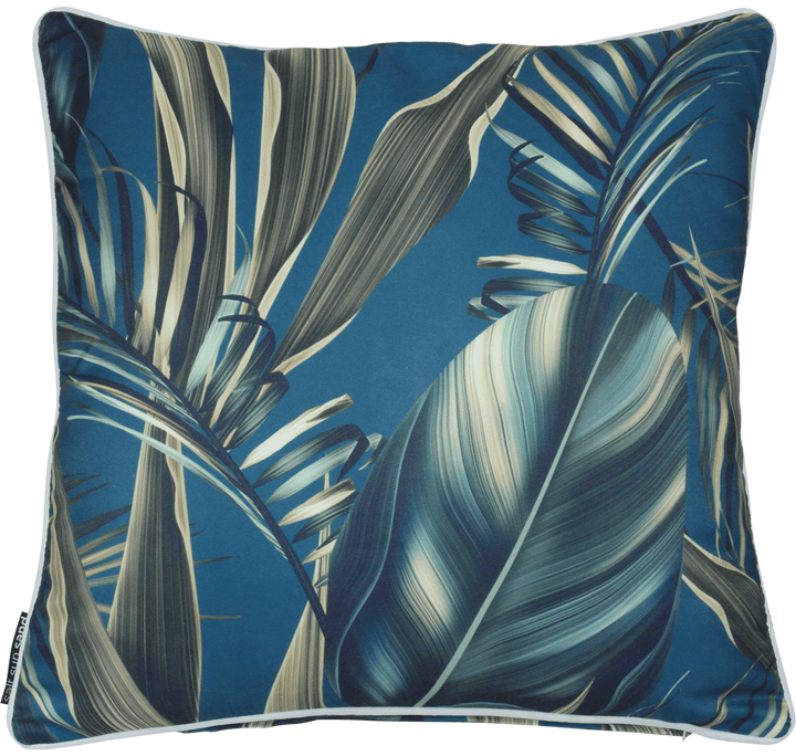 Teal Outdoor Cushions | Tropical Outdoor Cushions | Green Floral Outdoor Cushions - Take it or Leaf it