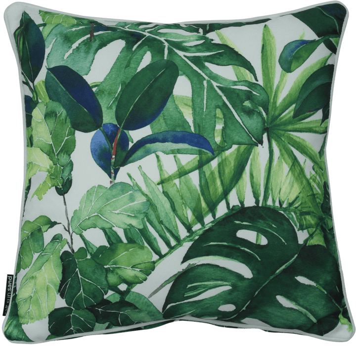 Green Outdoor Cushions | Green Floral Outdoor Cushions | Tropical Outdoor Cushions - Feeling Green 45x45cm