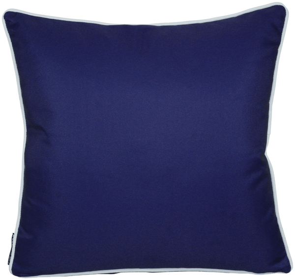 Solid Outdoor Cushions | Navy Outdoor Cushions | Hamptons Outdoor Cushions - Solid Navy 45x45cm