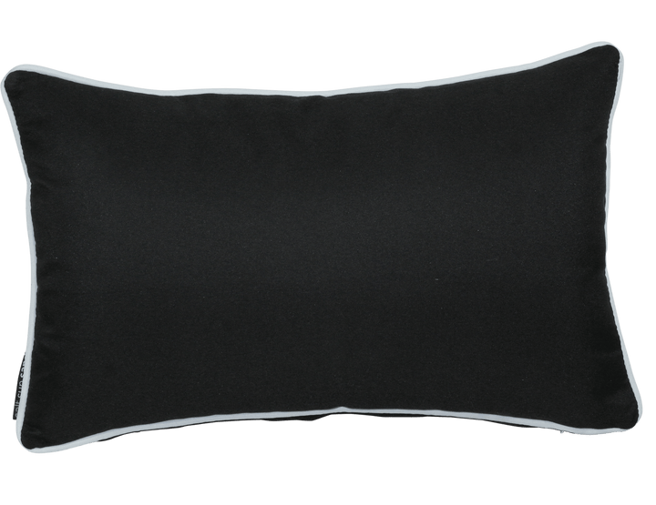 Black Outdoor Cushions - Solid Black 30x48cm