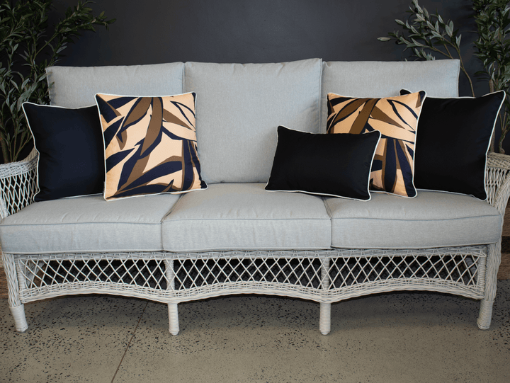 Black Outdoor Cushions | Solid Outdoor Cushions | Neutral Outdoor Cushions | Earth Stylist Selection