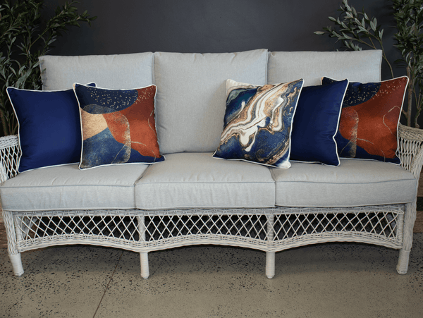 Navy Outdoor Cushions | Rustic Outdoor Cushions | Elements Stylist Selection