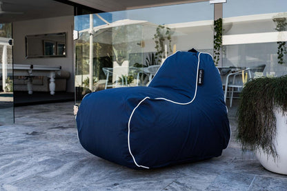 Byron Bay Indoor/Outdoor Bean Bag in Navy - saltsunsand