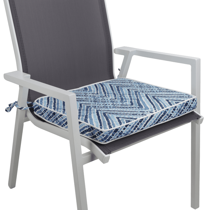 Tahiti Acapulco Blue Square Chair Pad - 43x43x4cm - saltsunsand