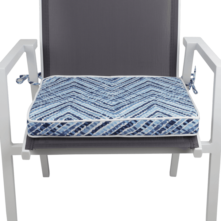 Tahiti Acapulco Blue Square Chair Pad - 43x43x4cm - saltsunsand