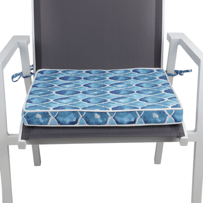 Tahiti Coastal Crush Square Chair Pad - 43x43x4cm - saltsunsand