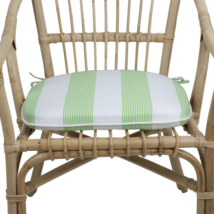 Tahiti Lime Sundae Rounded Chair Pad - 40x42x5cm - saltsunsand