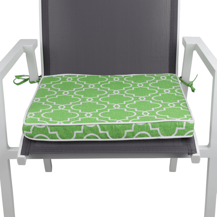 Tahiti Luscious Lime Square Chair Pad - 43x43x4cm - saltsunsand