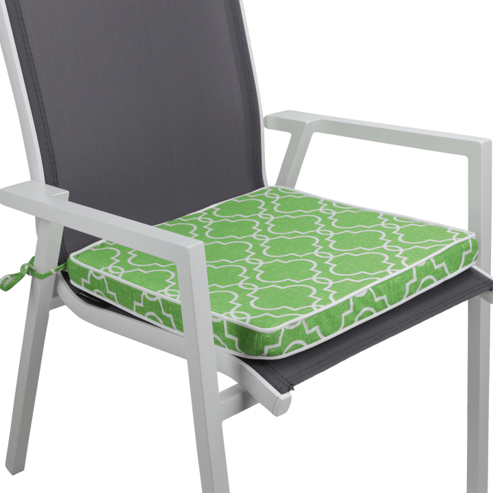 Tahiti Luscious Lime Square Chair Pad - 43x43x4cm - saltsunsand