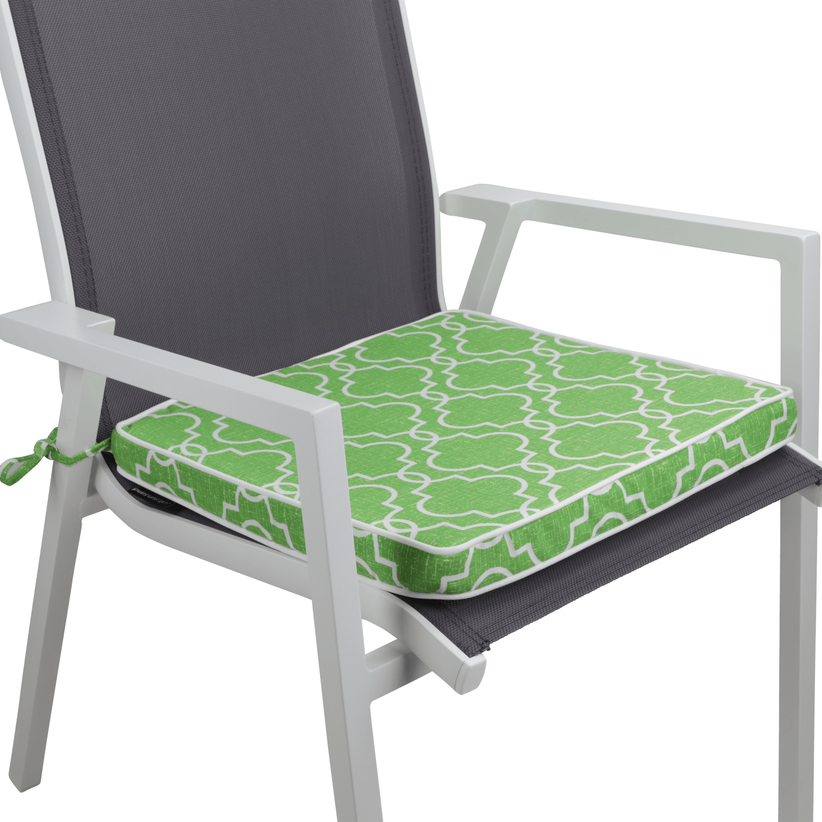 Tahiti Luscious Lime Square Chair Pad - 43x43x4cm - saltsunsand