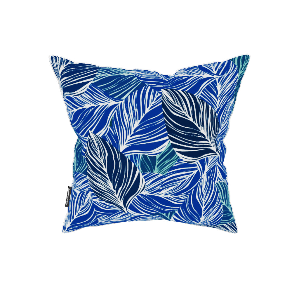 Bondi Blueming - 45 x 45 cm Piped Outdoor Cushion