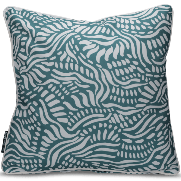 Teal Outdoor Cushions - Seascape Teal
