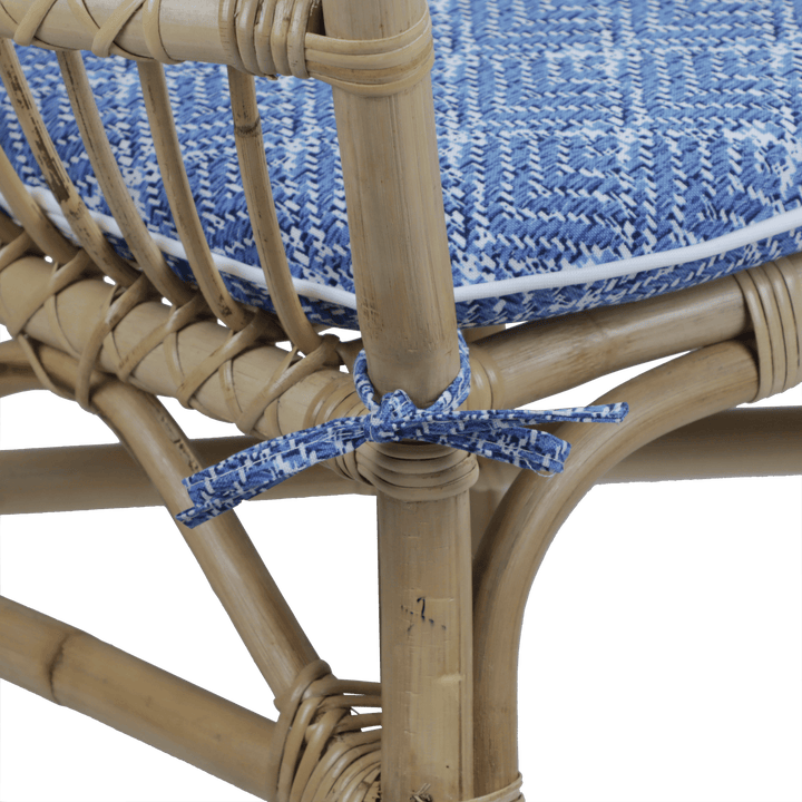 Tahiti Shimmer Rounded Chair Pad - 40x42x5cm - saltsunsand