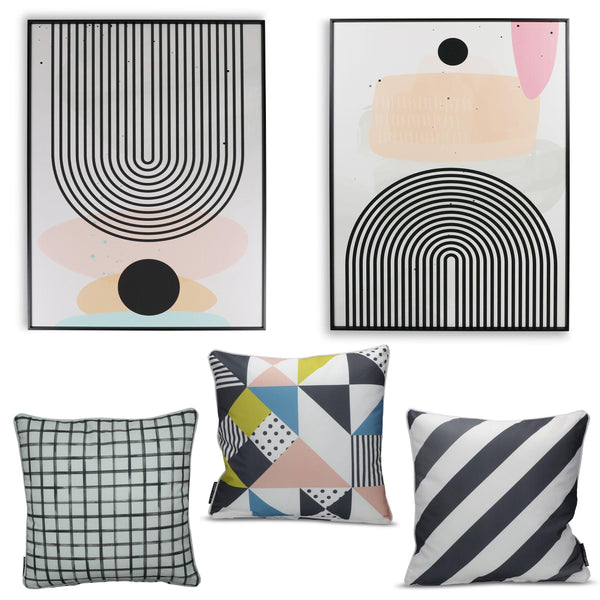 Boho Outdoor Wall Art | Black Outdoor Cushions | Complete Stylist Selection - Strike a Pose
