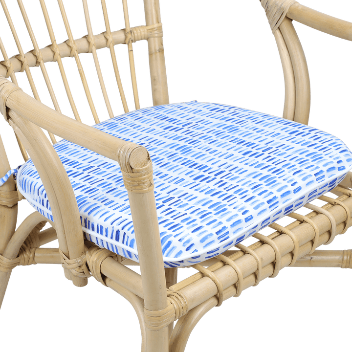 Tahiti Summer Rain Rounded Chair Pad - 40x42x5cm - saltsunsand