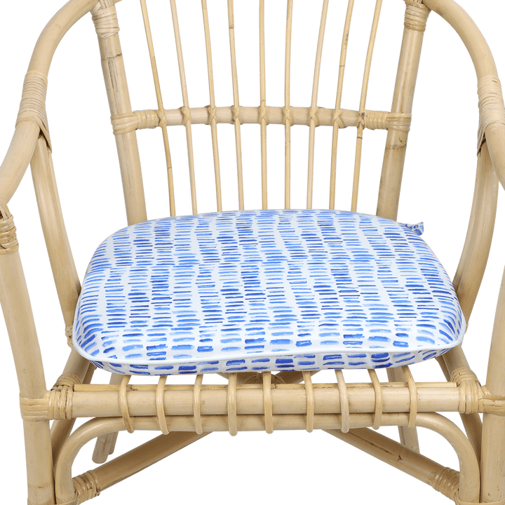 Tahiti Summer Rain Rounded Chair Pad - 40x42x5cm - saltsunsand
