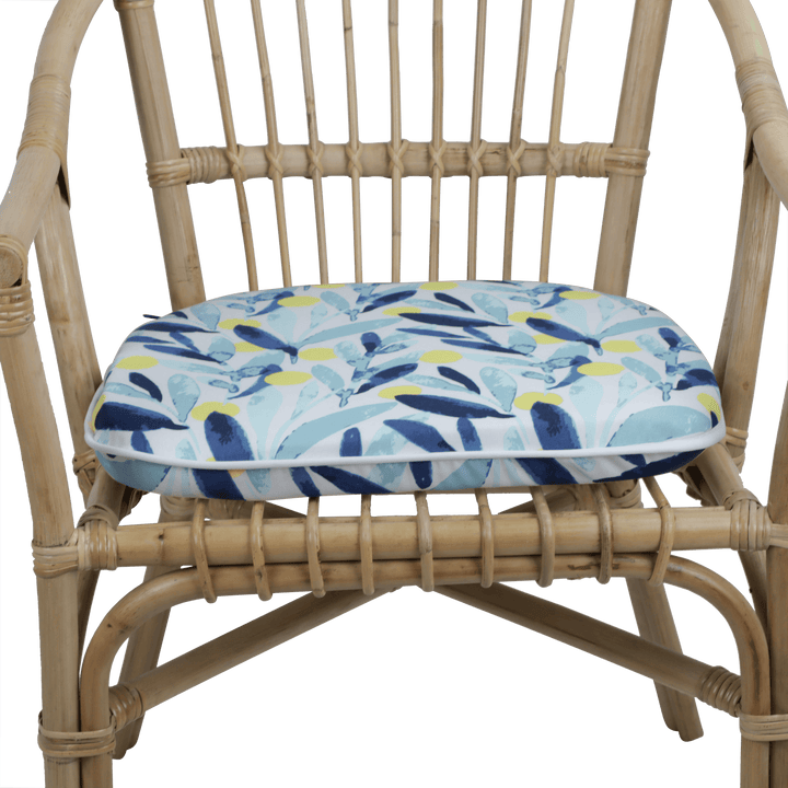 Tahiti Sunrise Rounded Chair Pad - 40x42x5cm - saltsunsand