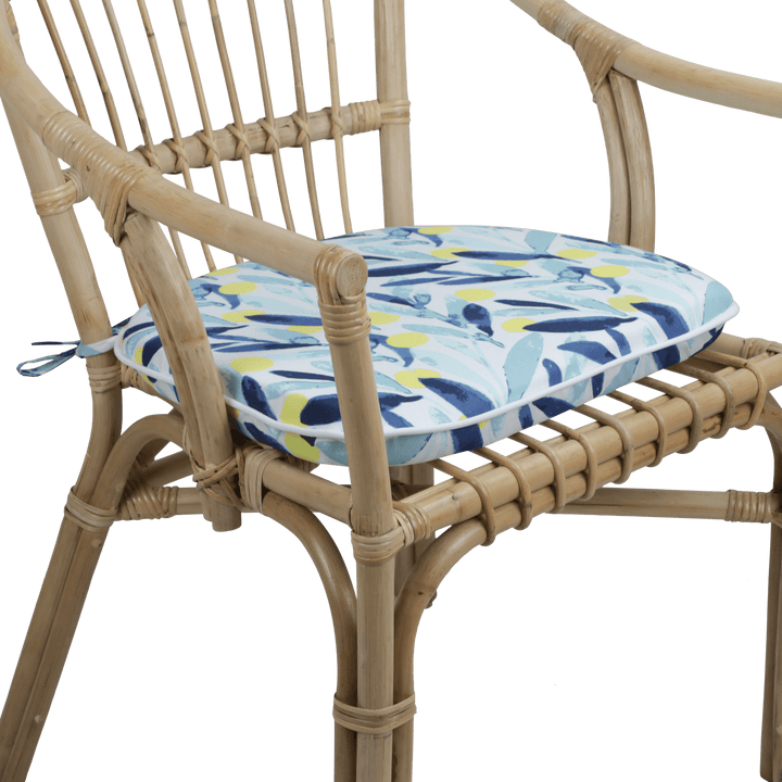 Tahiti Sunrise Rounded Chair Pad - 40x42x5cm - saltsunsand